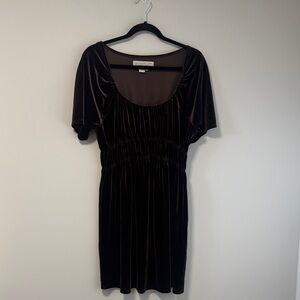 Saltwater LUXE Dark Brown Velvet Mini Dress